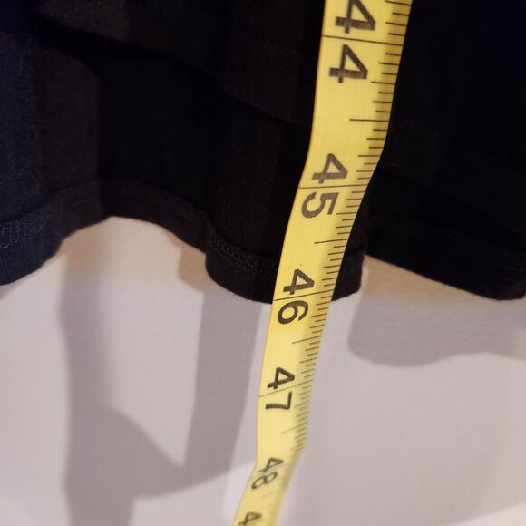 Lane Bryant Womens Black Shirred Waist Midi Dress Size 22/24 Minimalist Edgy - Picture 9 of 9